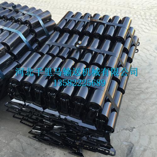 煤礦井下緩沖三連串托輥 防塵防水輸送設備配件解析